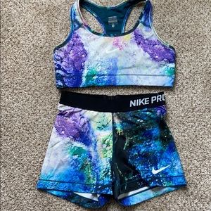 NIKE Sports Bra and Sliding Shorts Bundle